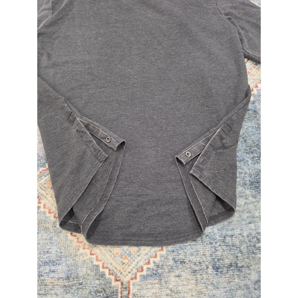 Jane Delancey Gray Crewneck Sweatshirt Women's Large 3/4 Sleeve Button Cuff... - Picture 11 of 11